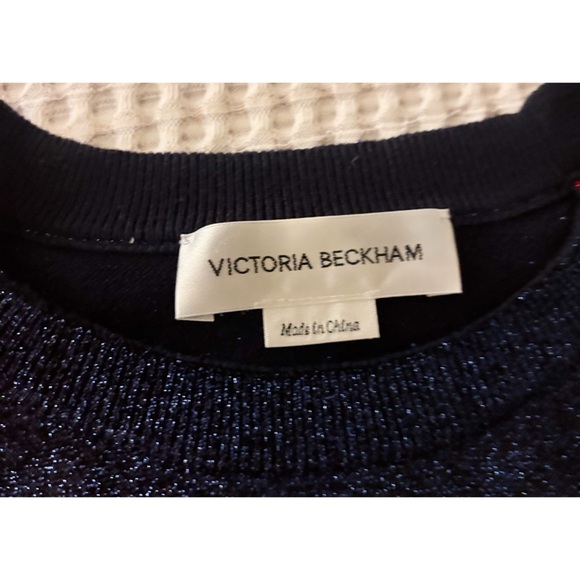Victoria Beckham Metallic Colorblock Crewneck Sweater - Picture 3 of 3